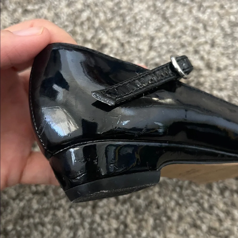 Toddler Girl’s Nina Seeley Black Patent Mary Jane Shoes Size 8.5